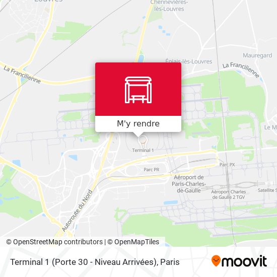 Terminal 1 (Porte 30 - Niveau Arrivées) plan