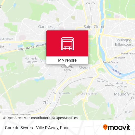 Gare de Sèvres - Ville D'Avray plan