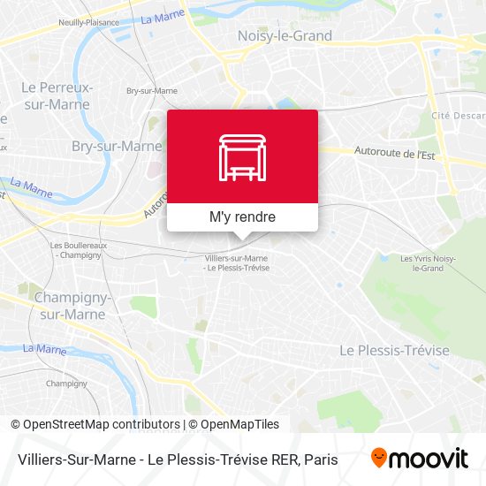 Villiers-Sur-Marne - Le Plessis-Trévise RER plan