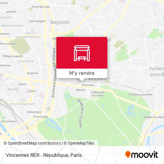 Vincennes RER - République plan