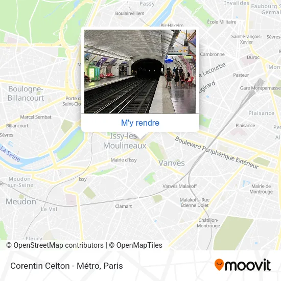 Corentin Celton - Métro plan