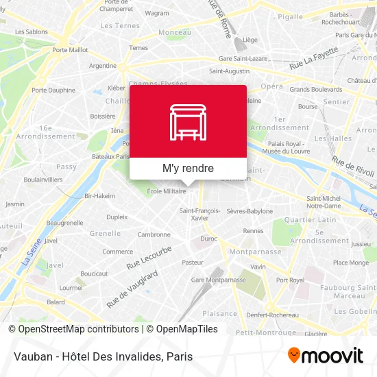 Vauban - Hôtel Des Invalides plan