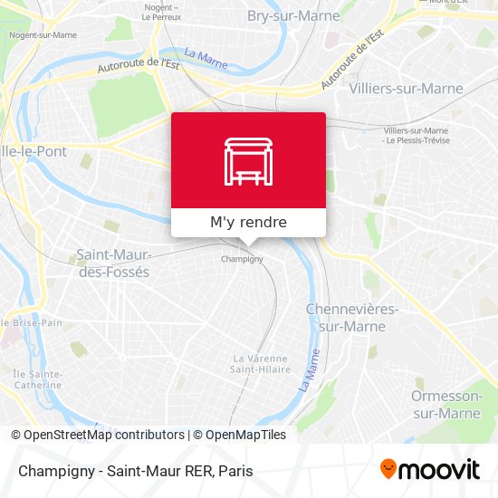 Champigny - Saint-Maur RER plan