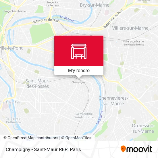 Champigny - Saint-Maur RER plan