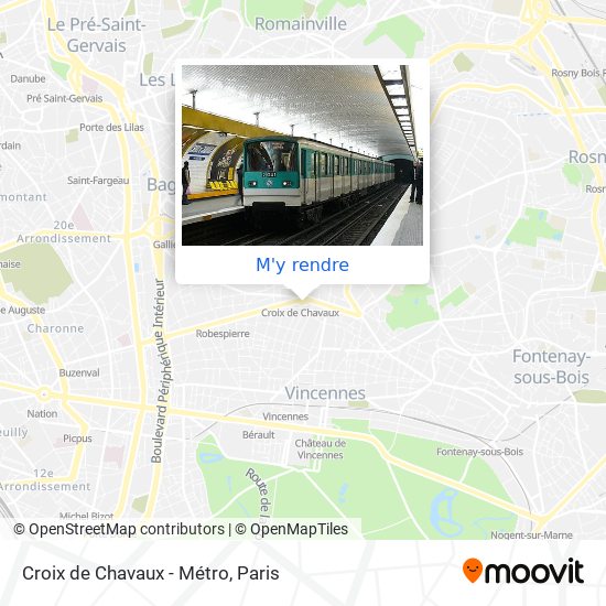 Croix de Chavaux - Métro plan