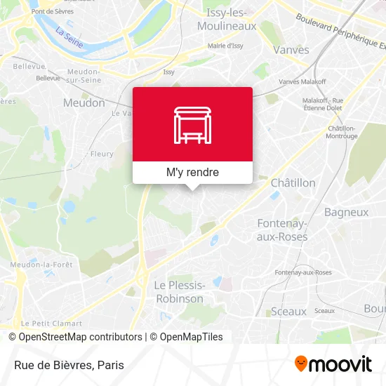 Rue de Bièvres plan