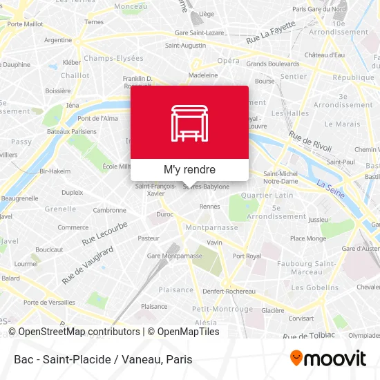 Bac - Saint-Placide / Vaneau plan