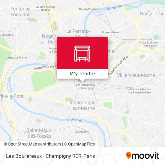 Les Boullereaux - Champigny RER plan