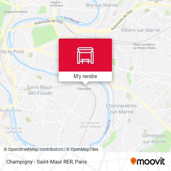 Champigny - Saint-Maur RER plan