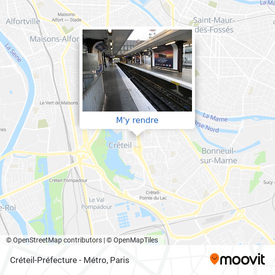 Créteil-Préfecture - Métro plan