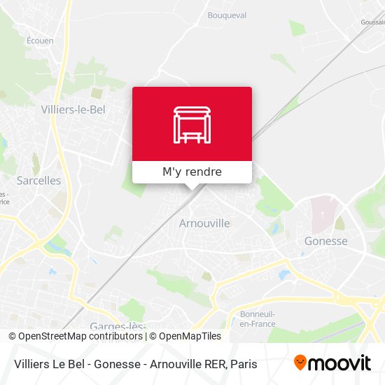 Villiers Le Bel - Gonesse - Arnouville RER plan