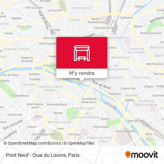 Pont Neuf - Quai du Louvre plan