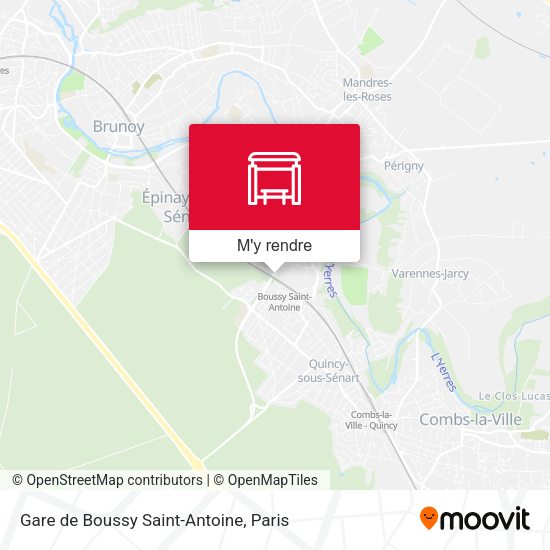 Gare de Boussy Saint-Antoine plan