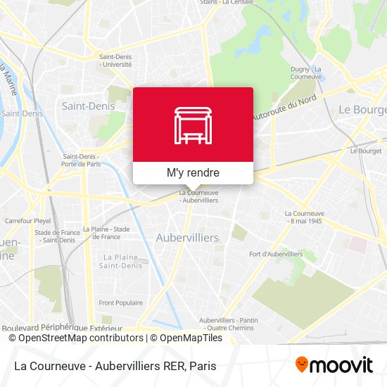 La Courneuve - Aubervilliers RER plan