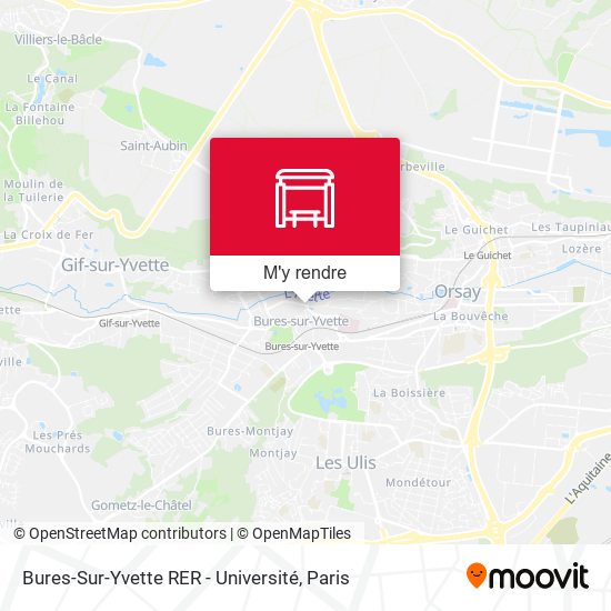 Bures-Sur-Yvette RER - Université plan