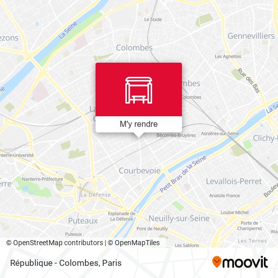 République - Colombes plan