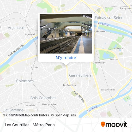 Les Courtilles - Métro plan