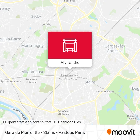 Gare de Pierrefitte - Stains - Pasteur plan