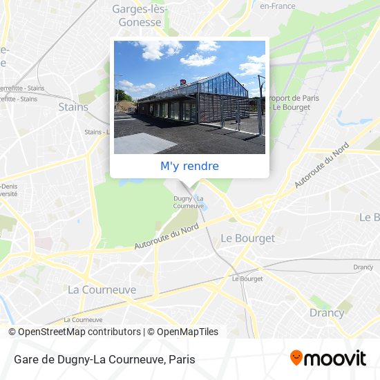 Gare de Dugny-La Courneuve plan