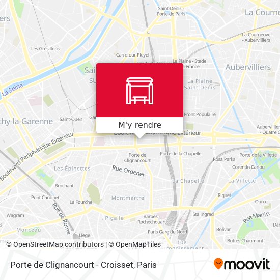 Porte de Clignancourt - Croisset plan