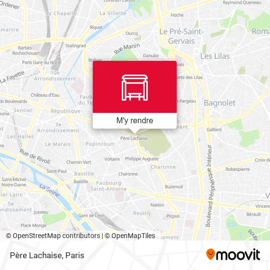 Père Lachaise plan