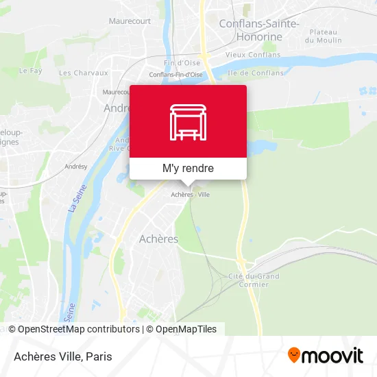 Achères Ville plan