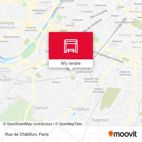 Rue de Châtillon plan