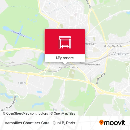 Versailles Chantiers Gare - Quai B plan