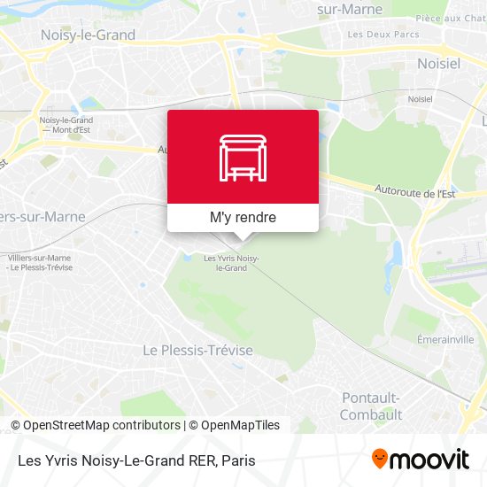 Les Yvris Noisy-Le-Grand RER plan