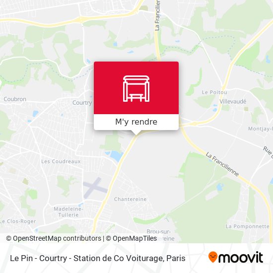 Le Pin - Courtry - Station de Co Voiturage plan