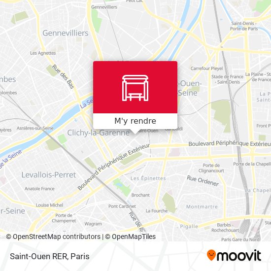 Saint-Ouen RER plan