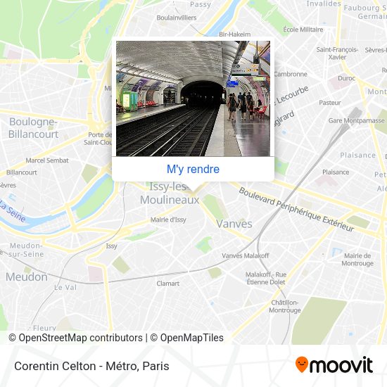 Corentin Celton - Métro plan