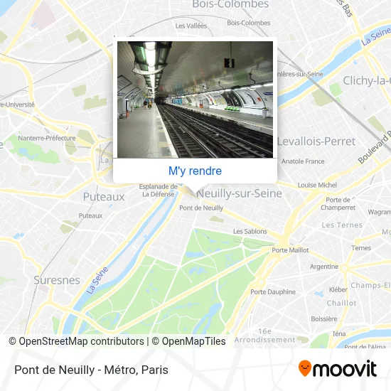 Pont de Neuilly - Métro plan