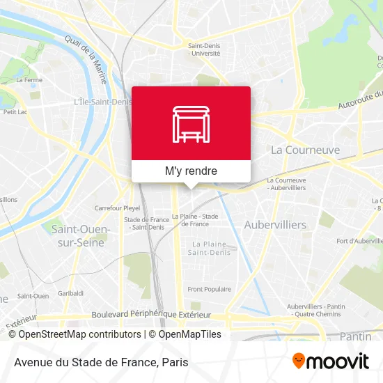Avenue du Stade de France plan