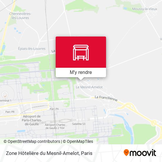 Zone Hôtelière du Mesnil-Amelot plan