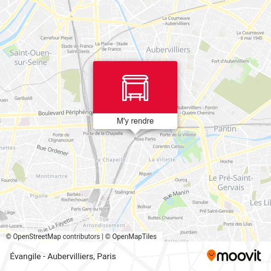 Évangile - Aubervilliers plan