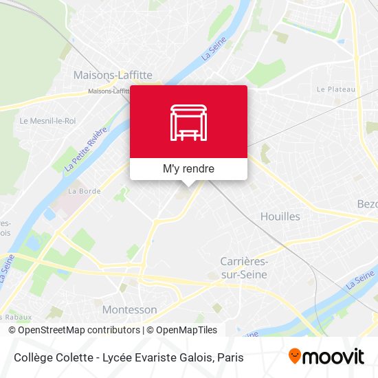 Collège Colette - Lycée Evariste Galois plan