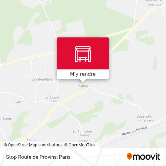 Stop Route de Provins plan