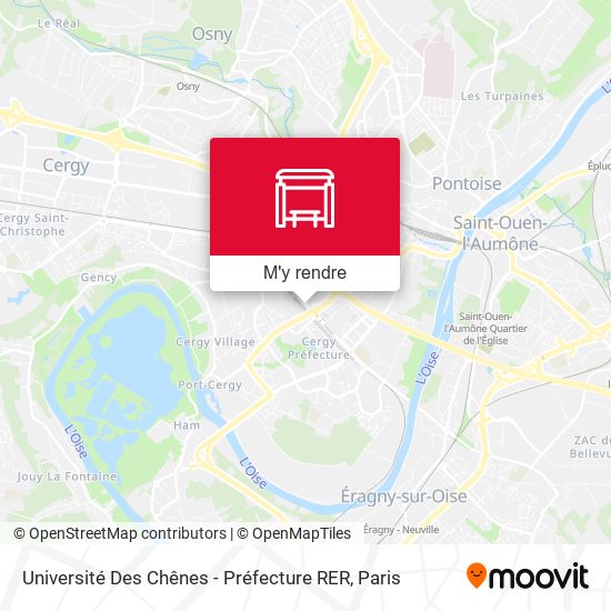 Université Des Chênes - Préfecture RER plan
