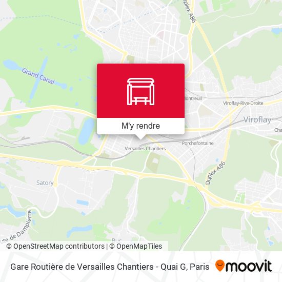 Gare Routière de Versailles Chantiers - Quai G plan