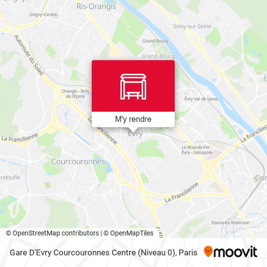 Gare D'Evry Courcouronnes Centre (Niveau 0) plan
