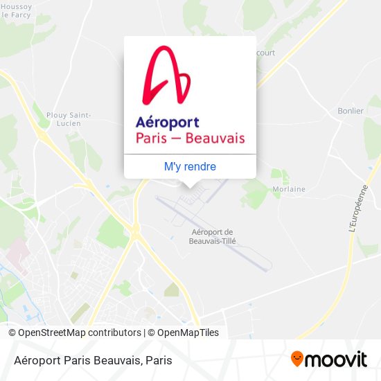 Aéroport Paris Beauvais plan