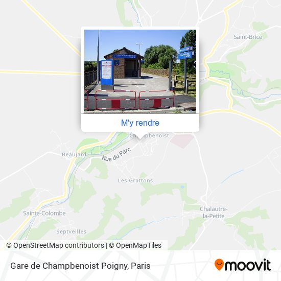 Gare de Champbenoist Poigny plan