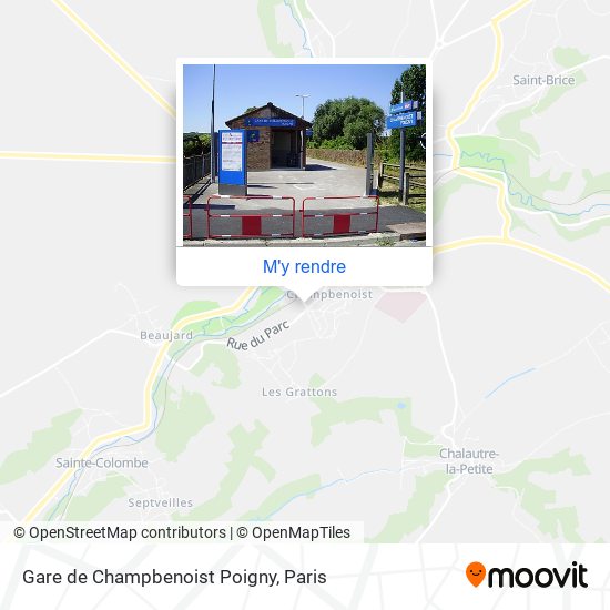 Gare de Champbenoist Poigny plan