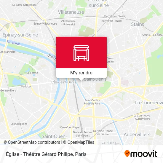 Église - Théâtre Gérard Philipe plan