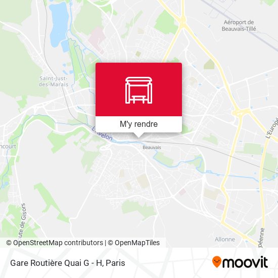 Gare Routière Quai G - H plan