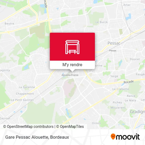 Gare Pessac Alouette plan