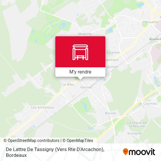 De Lattre De Tassigny (Vers Rte D'Arcachon) plan