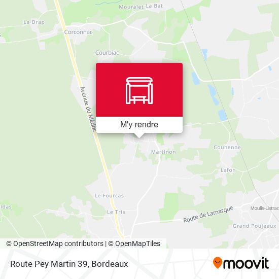 Route Pey Martin 39 plan