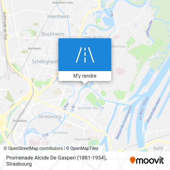 Promenade Alcide De Gasperi (1881-1954) plan